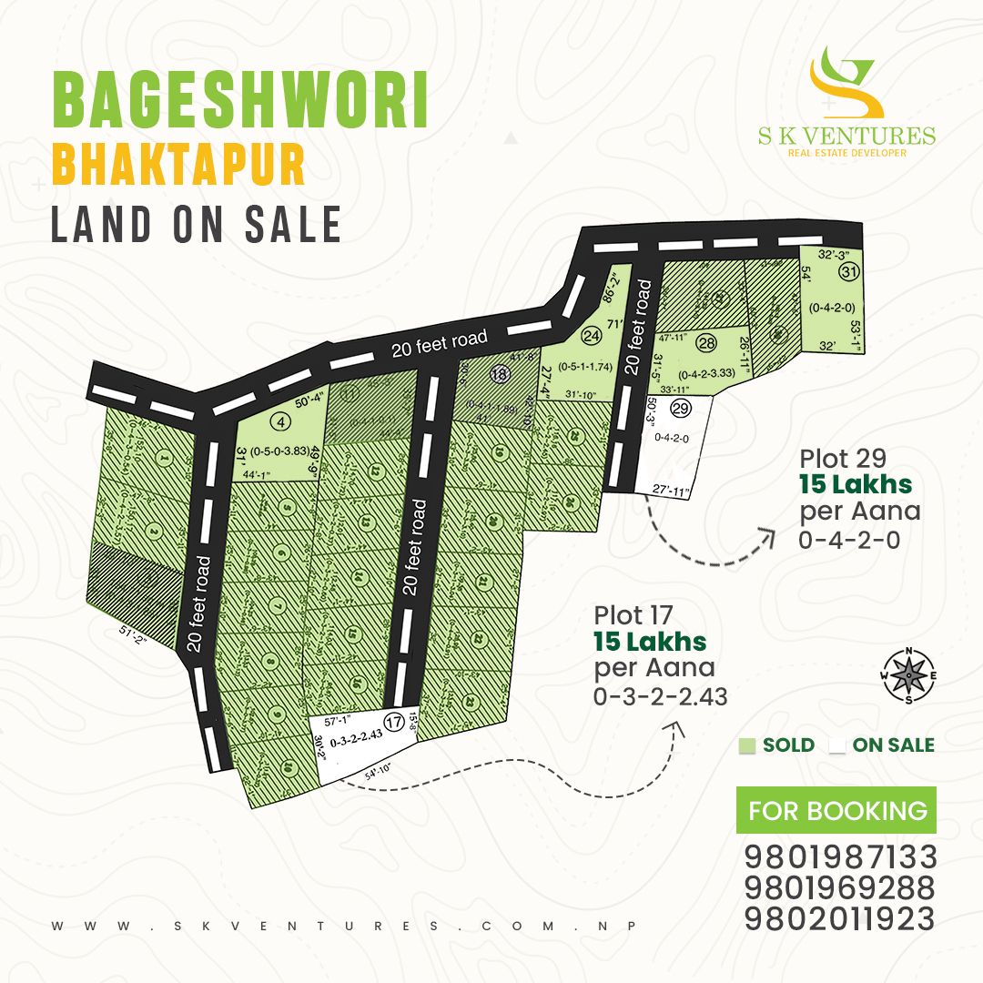 Land For Sale at Bageshwori, Bhaktapur | sk-143